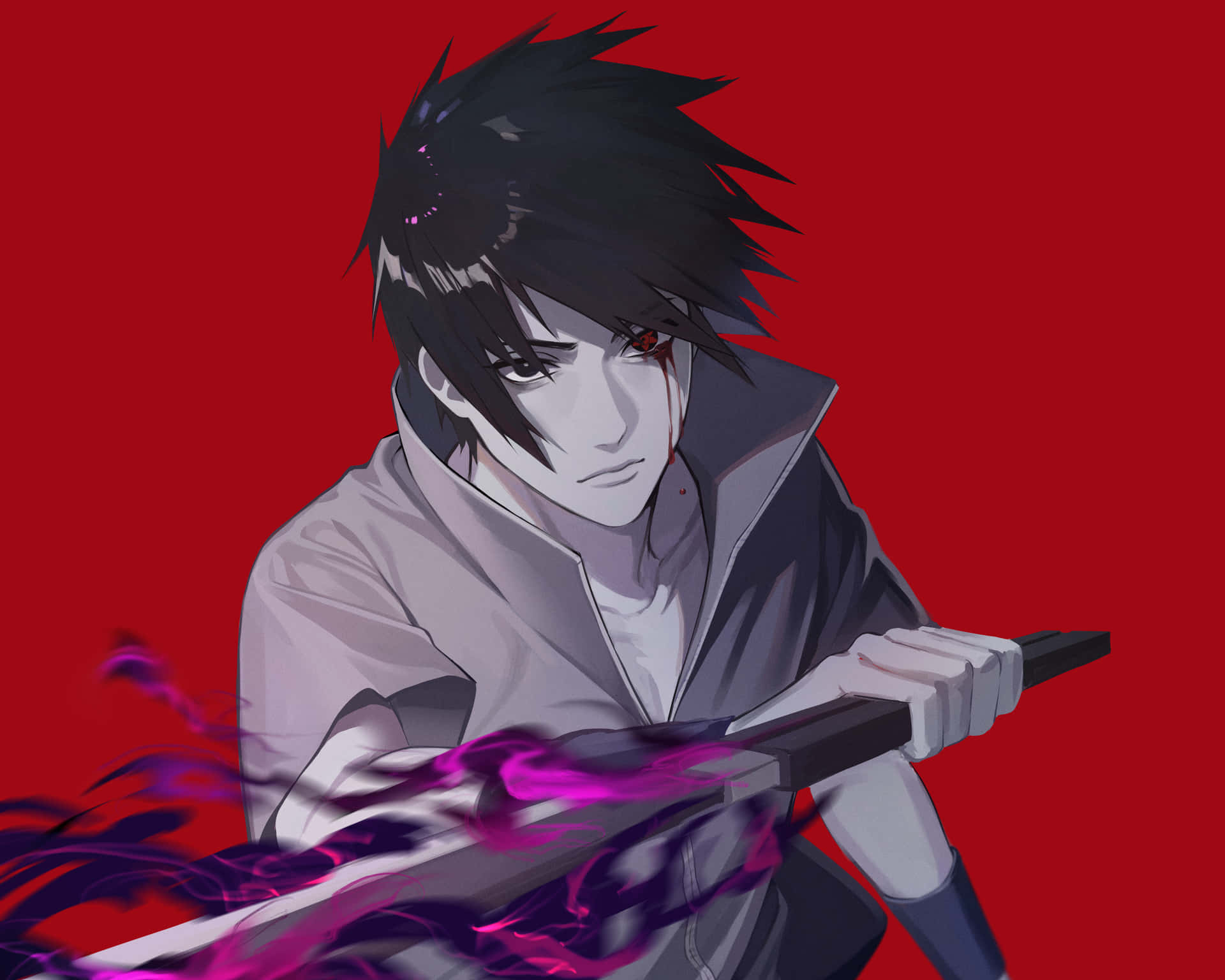 Geniale Intenso, Sasuke En Azul. Fondo de pantalla