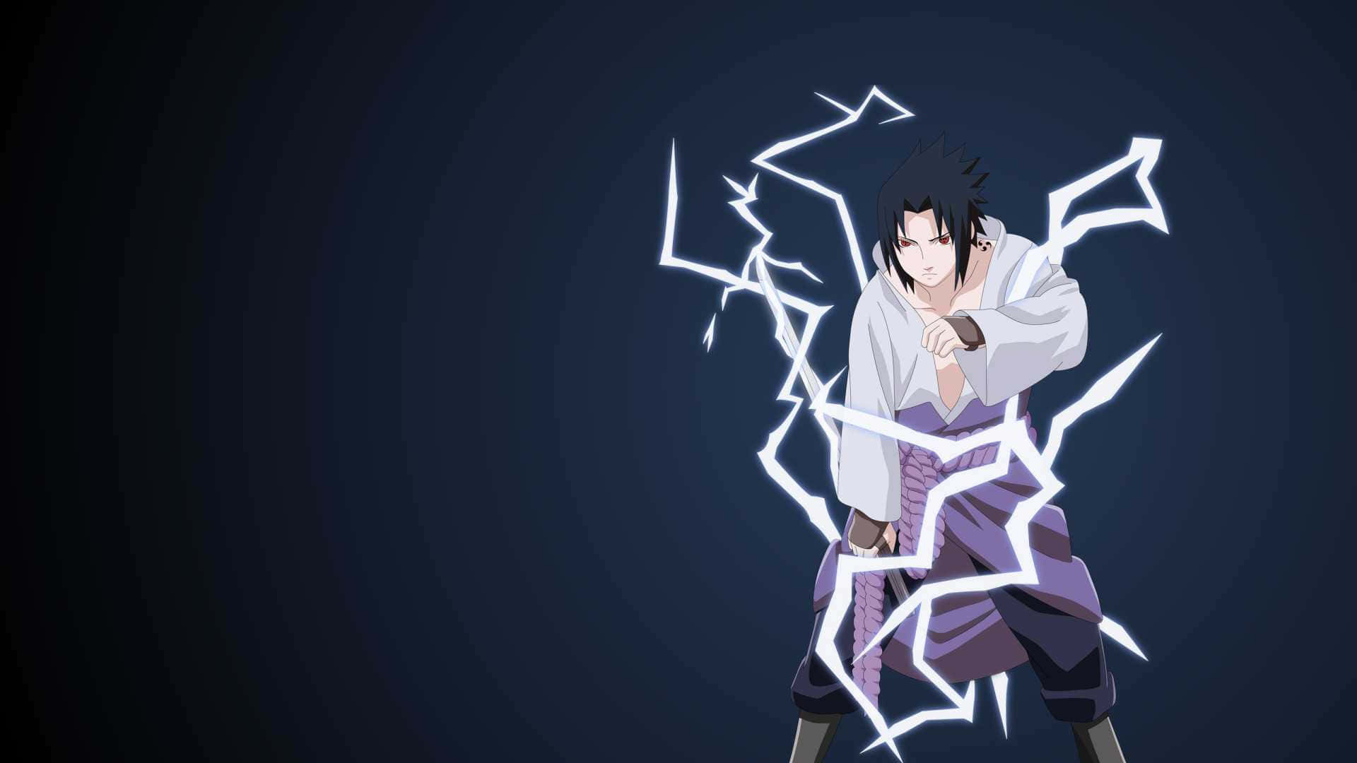 Magten af ​​auran: Blå Sasuke tapet. Wallpaper