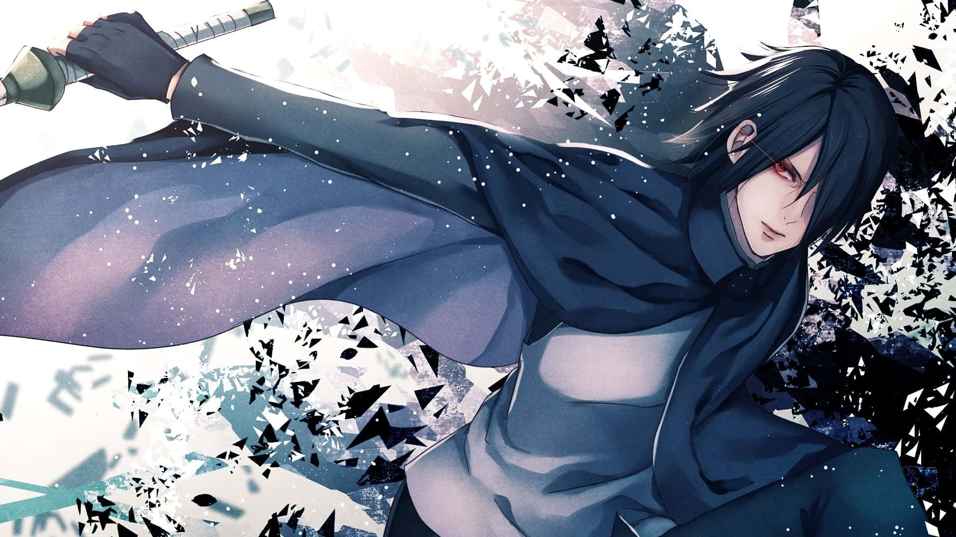 Låtkraften Flöda Med Blue Sasuke Wallpaper