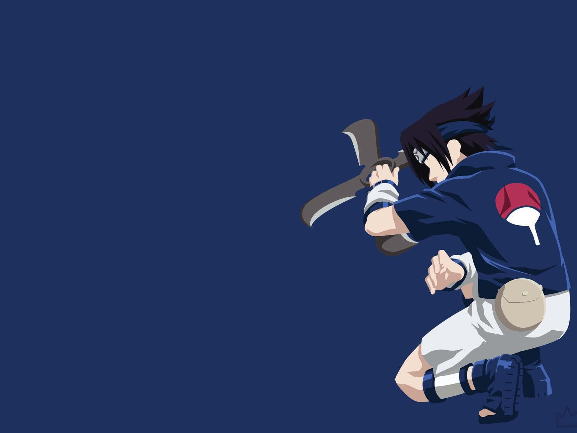 "Unlock the power of the Sharingan with Blue Sasuke!" Wallpaper