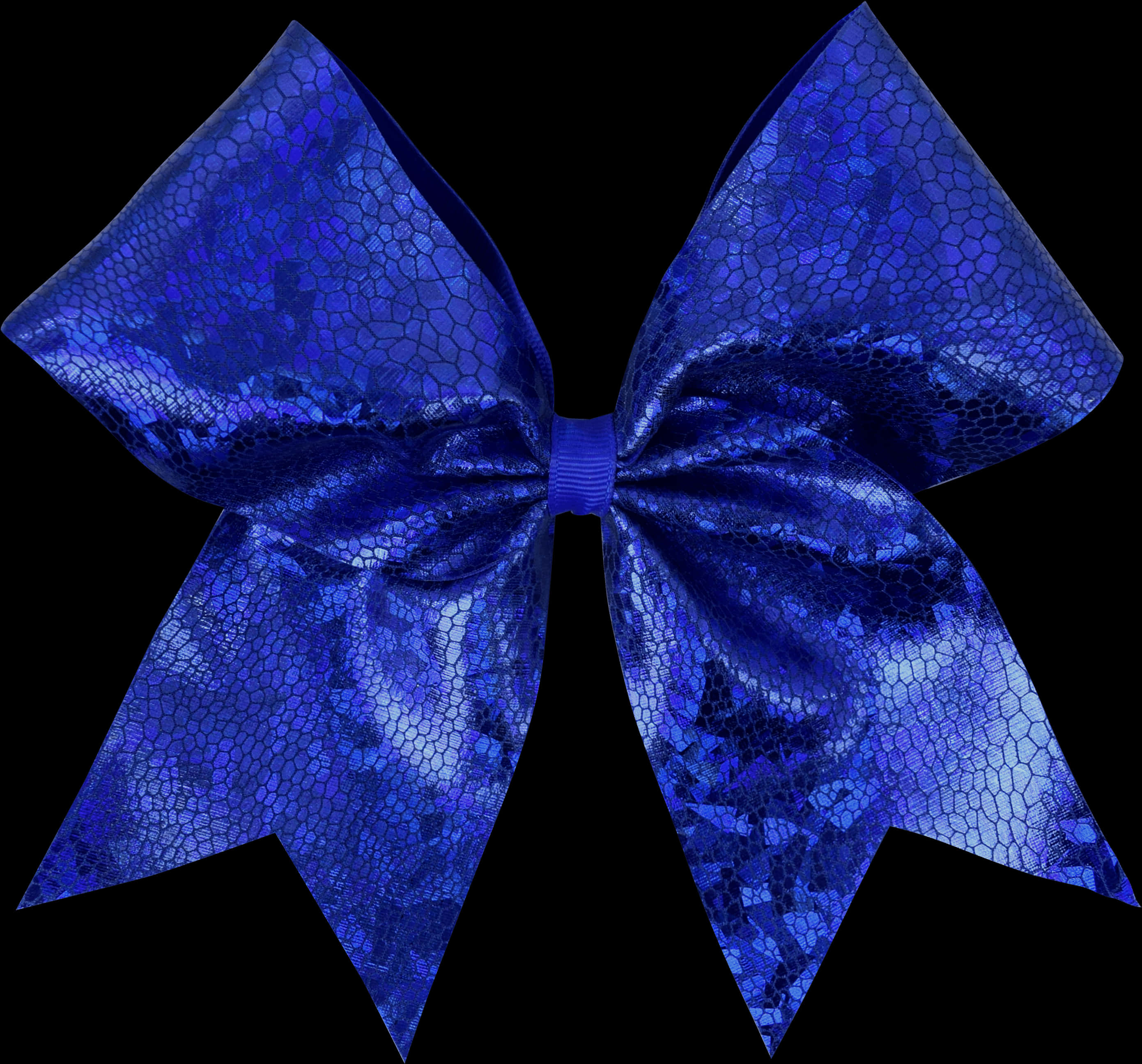 Blue Satin Lace Bow PNG