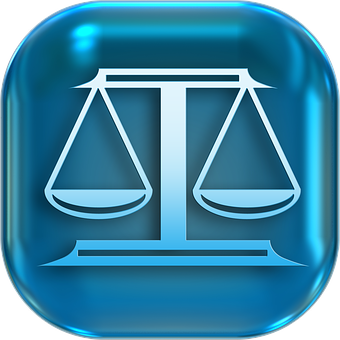 Blue Scalesof Justice Icon PNG