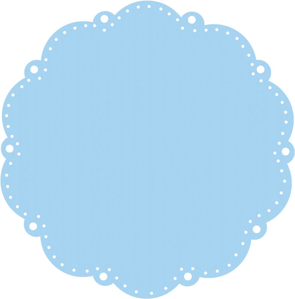 Blue Scalloped Overlay Design PNG