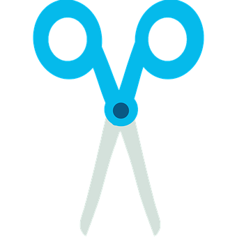 Blue Scissors Icon PNG