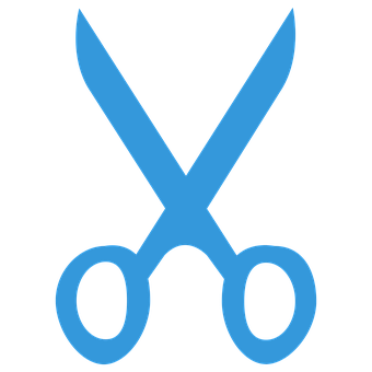 Blue Scissors Icon PNG