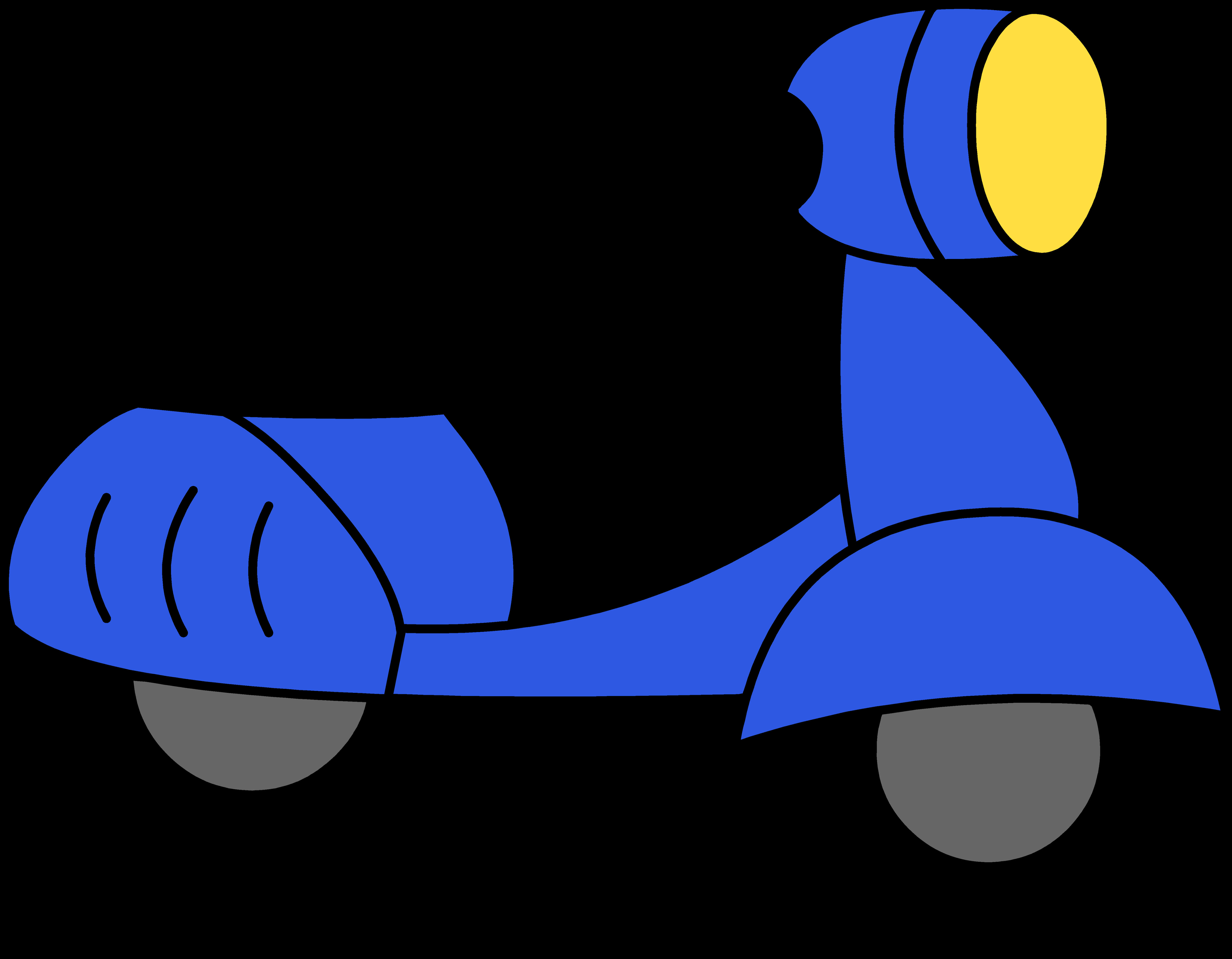 Blue Scooter Graphic PNG