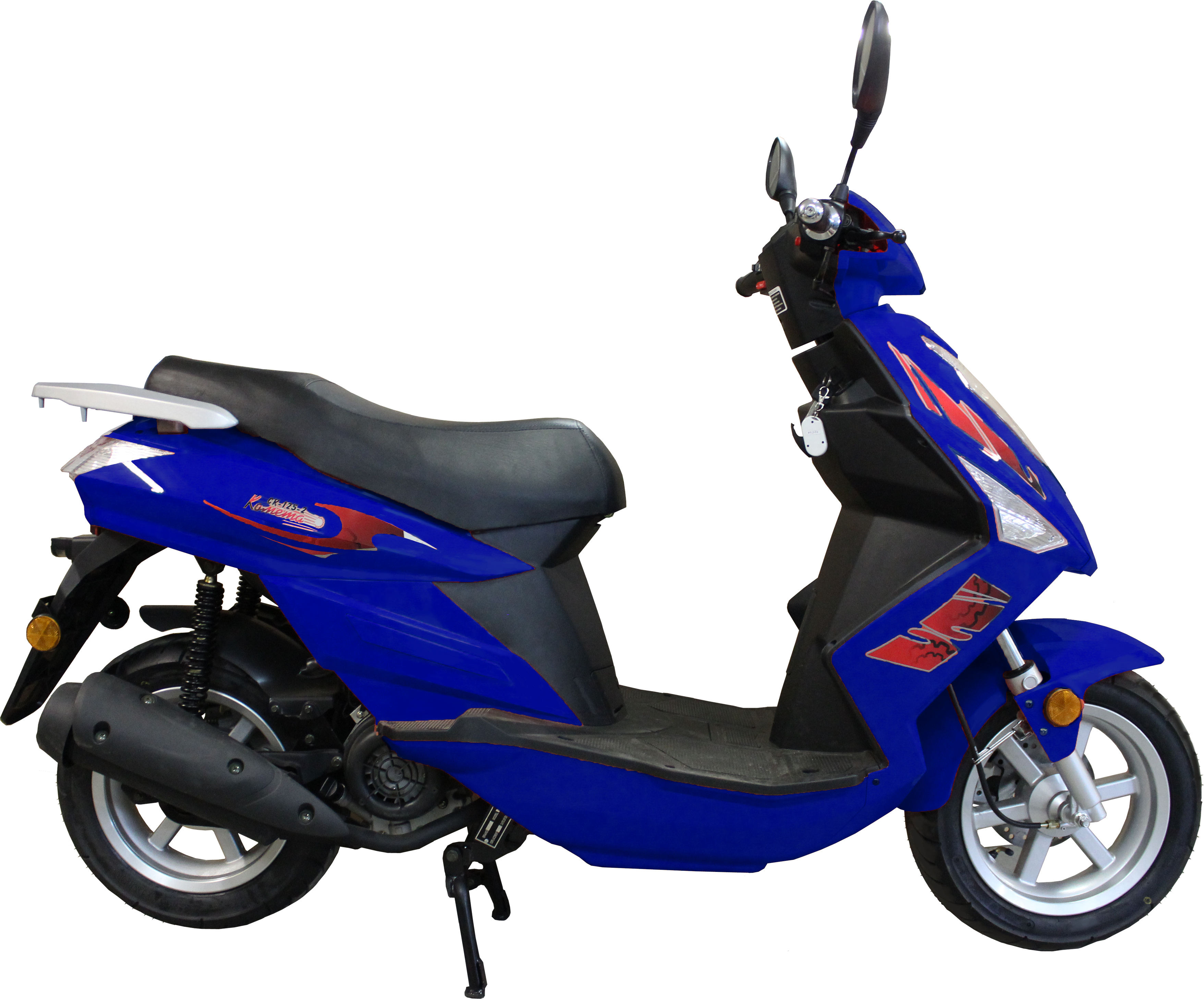 Blue Scooty Side View PNG