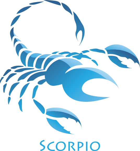 Blue Scorpio Zodiac Sign PNG