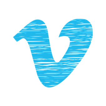 Blue Scratched V Logo PNG