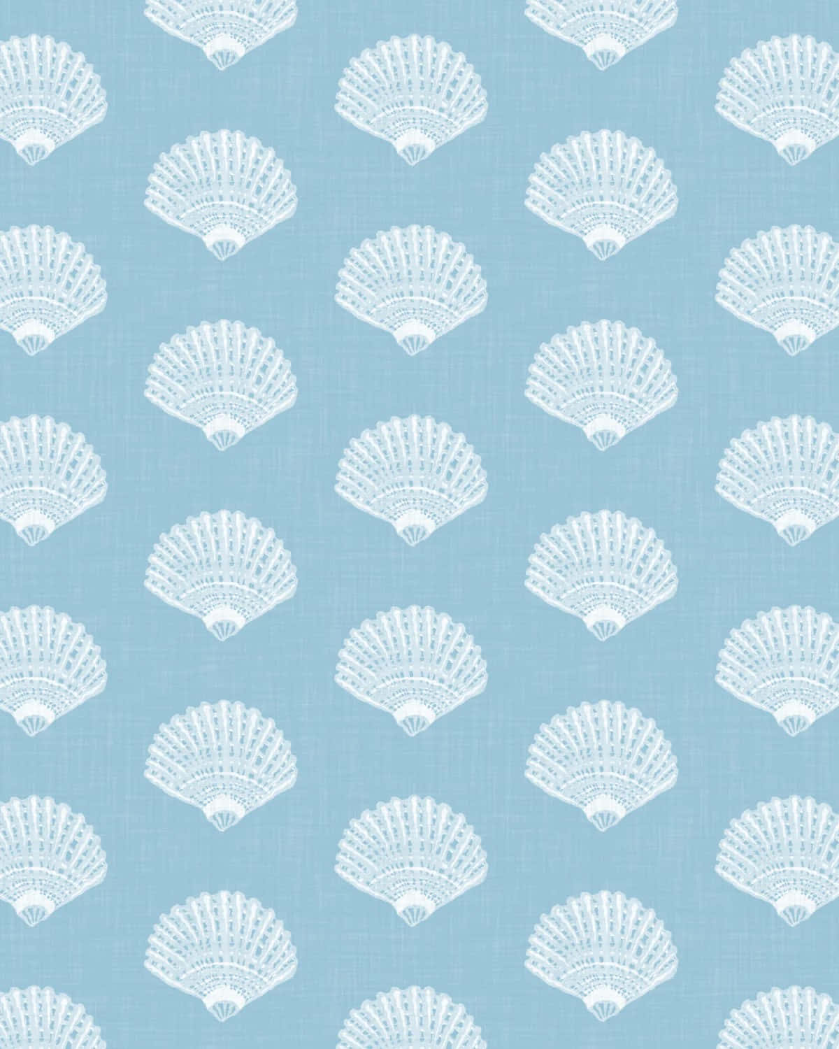 Blue Seashell Pattern Background Wallpaper