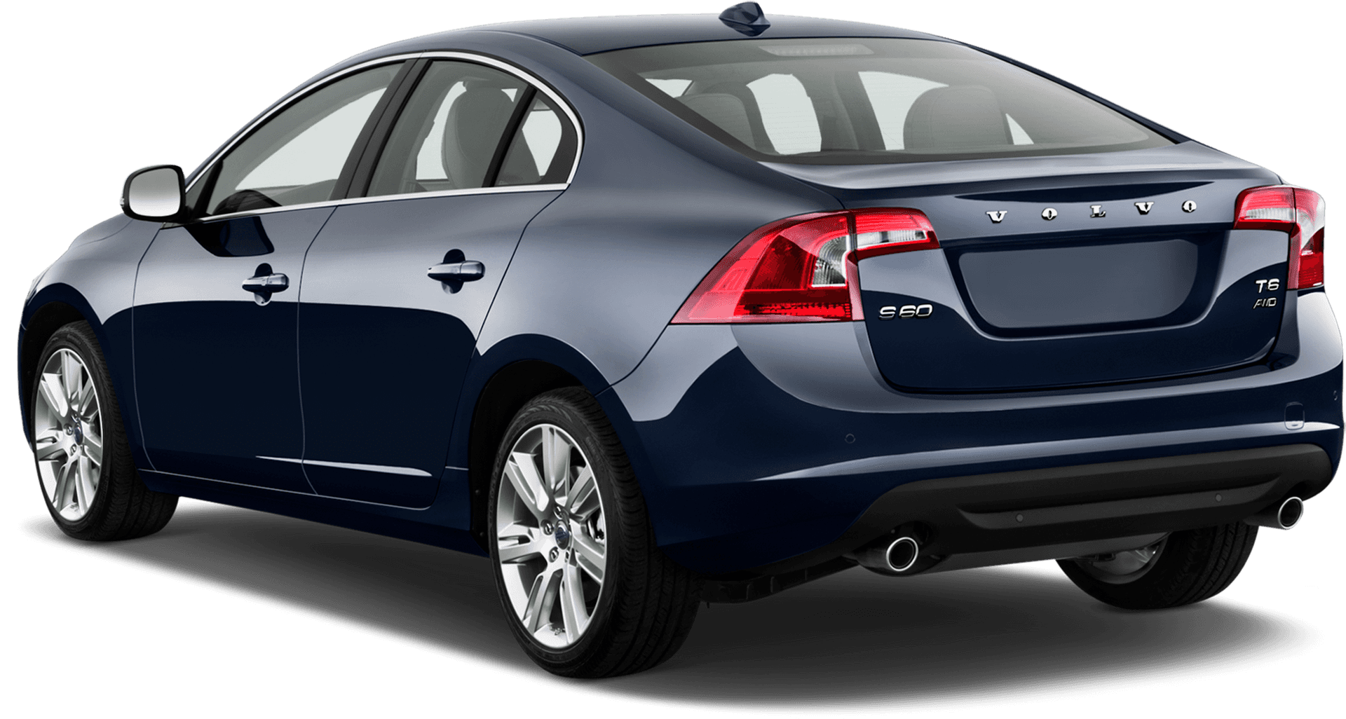 Blue Sedan Rear View PNG