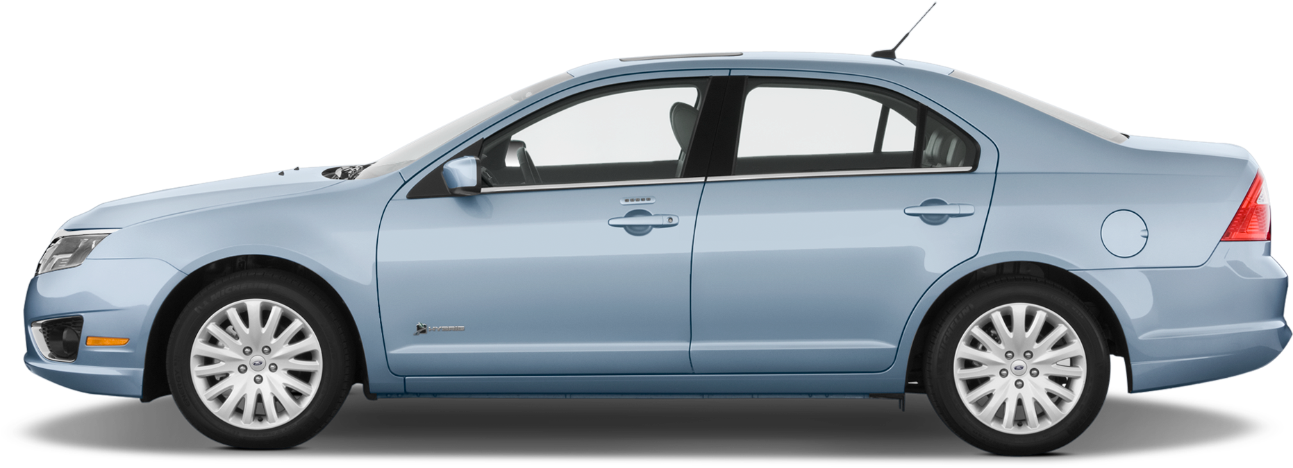 Blue Sedan Side View PNG