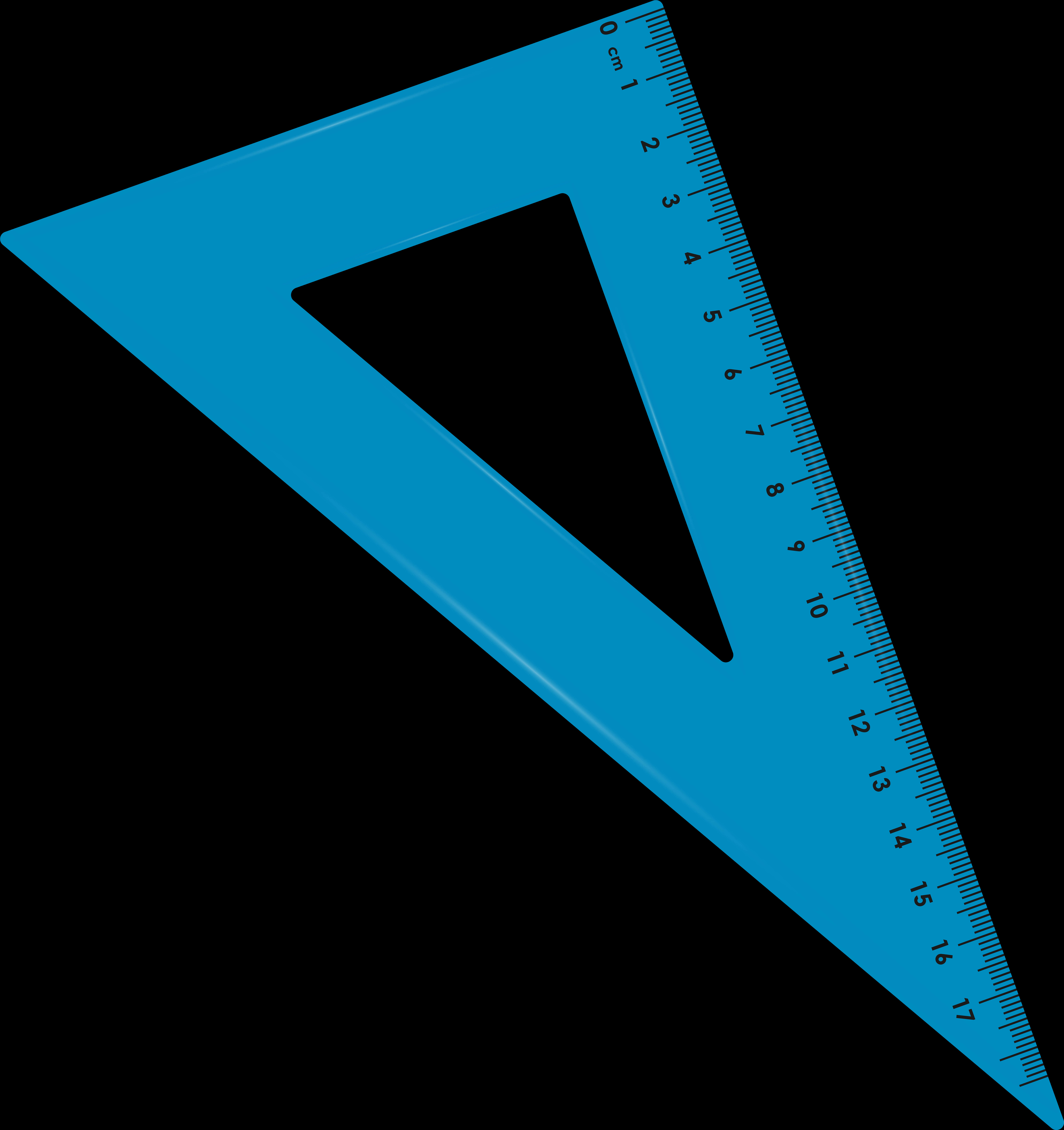 Blue Triangle Ruleron Black Background PNG