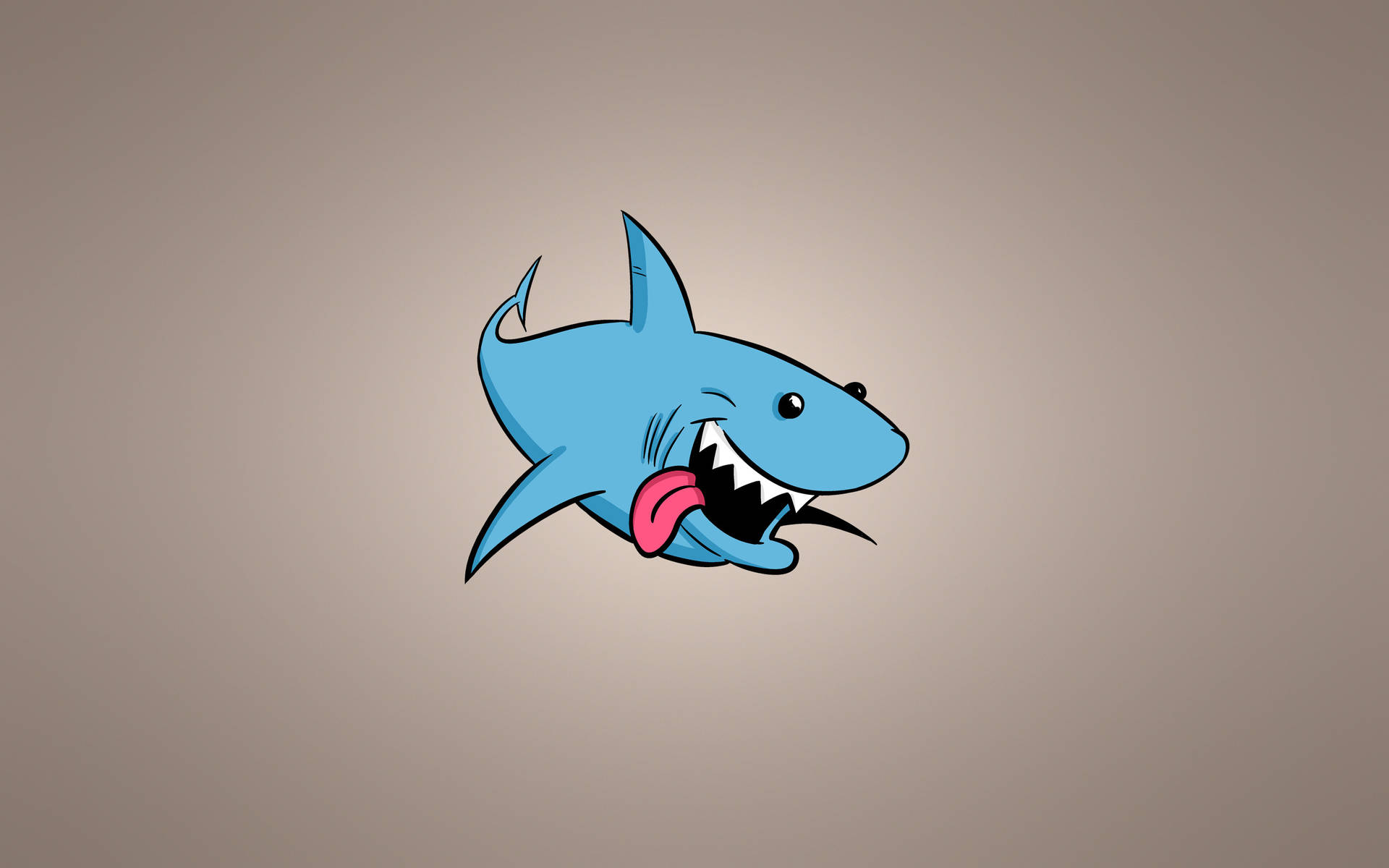 Blue Shark Cartoon Art Wallpaper