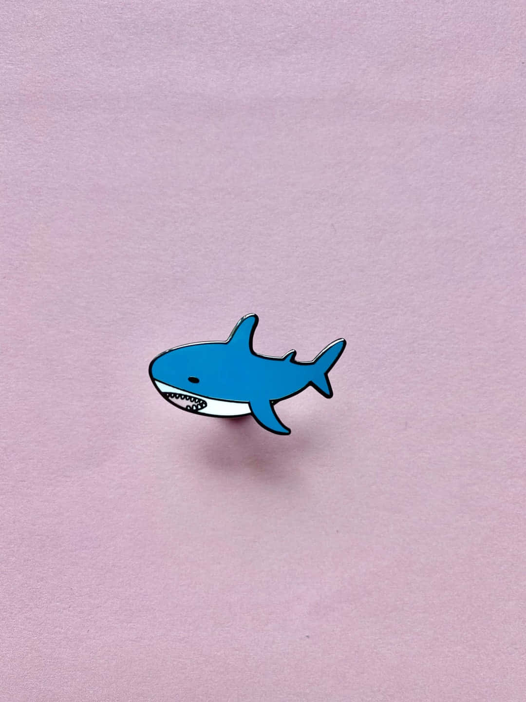 Blue Shark Pinon Pink Background Wallpaper