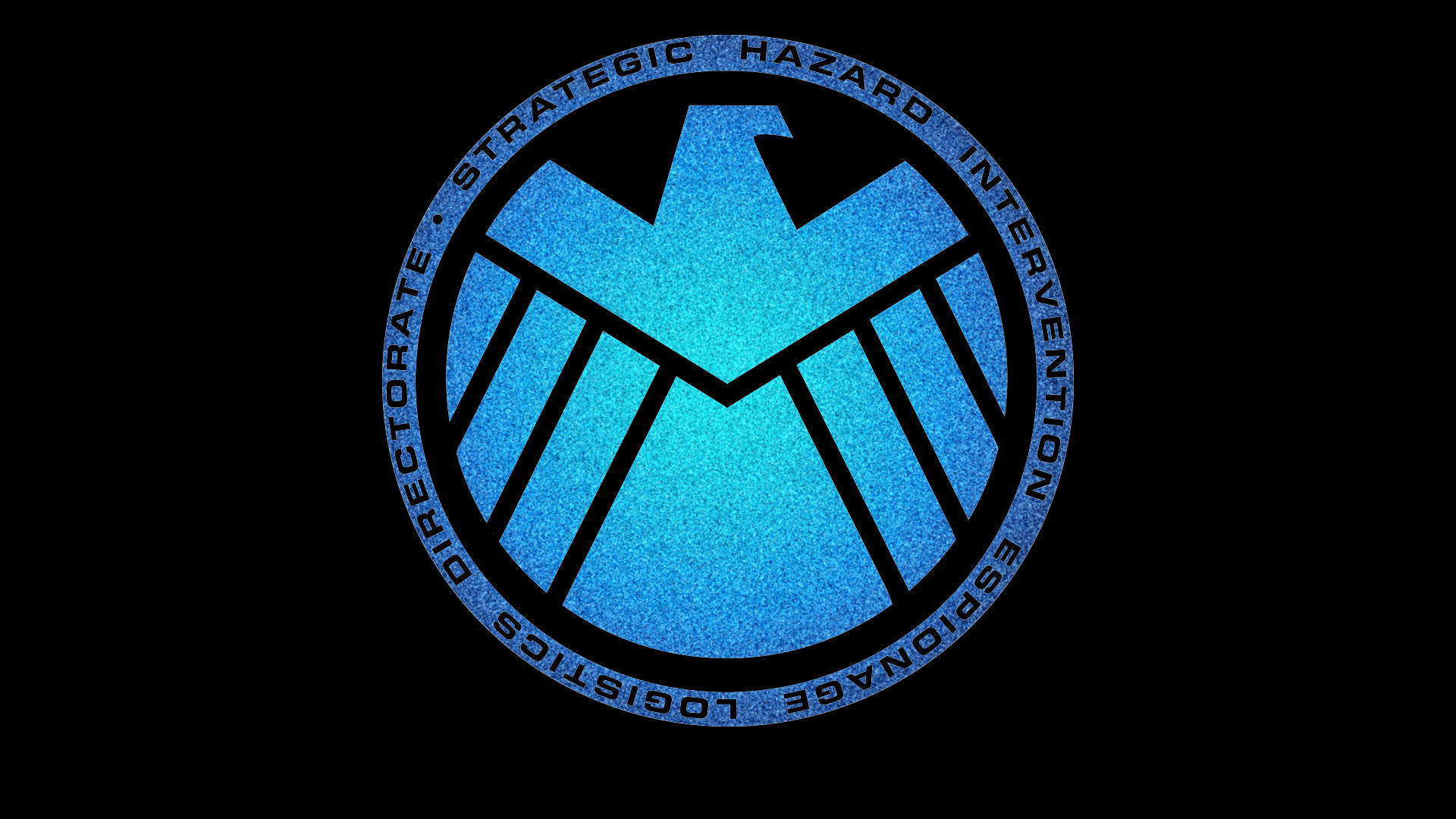 Logo Shield Marvel Blu Sfondo
