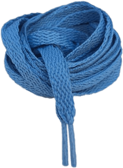 Blue Shoelace Coiled PNG