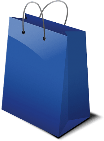 Blue Shopping Bag Icon PNG