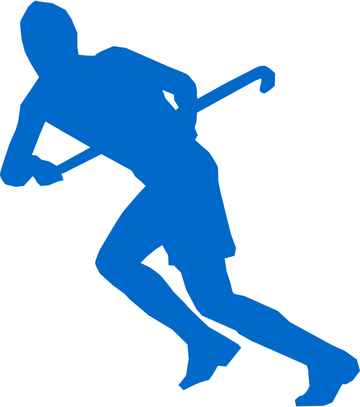 Blue Silhouette Baseball Player PNG