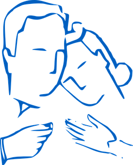 Blue Silhouette Couple Dancing PNG