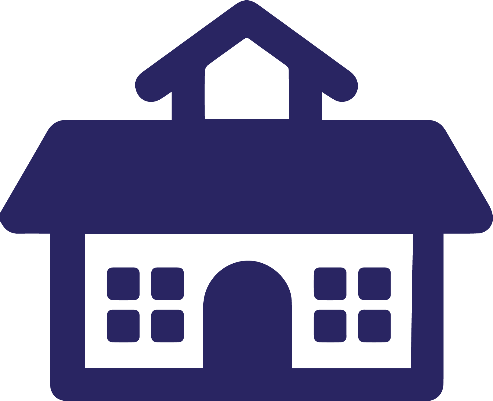 Blue Silhouette House Icon PNG