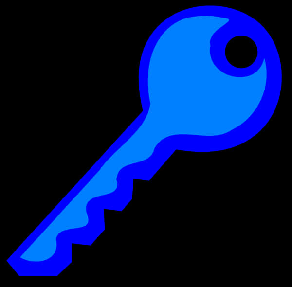Blue Silhouette Key Graphic PNG