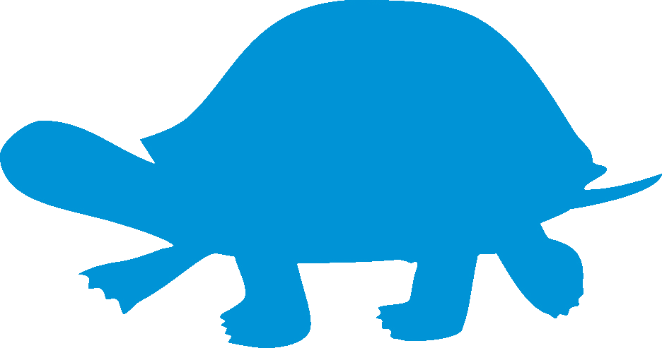 Blue Silhouette Tortoise PNG