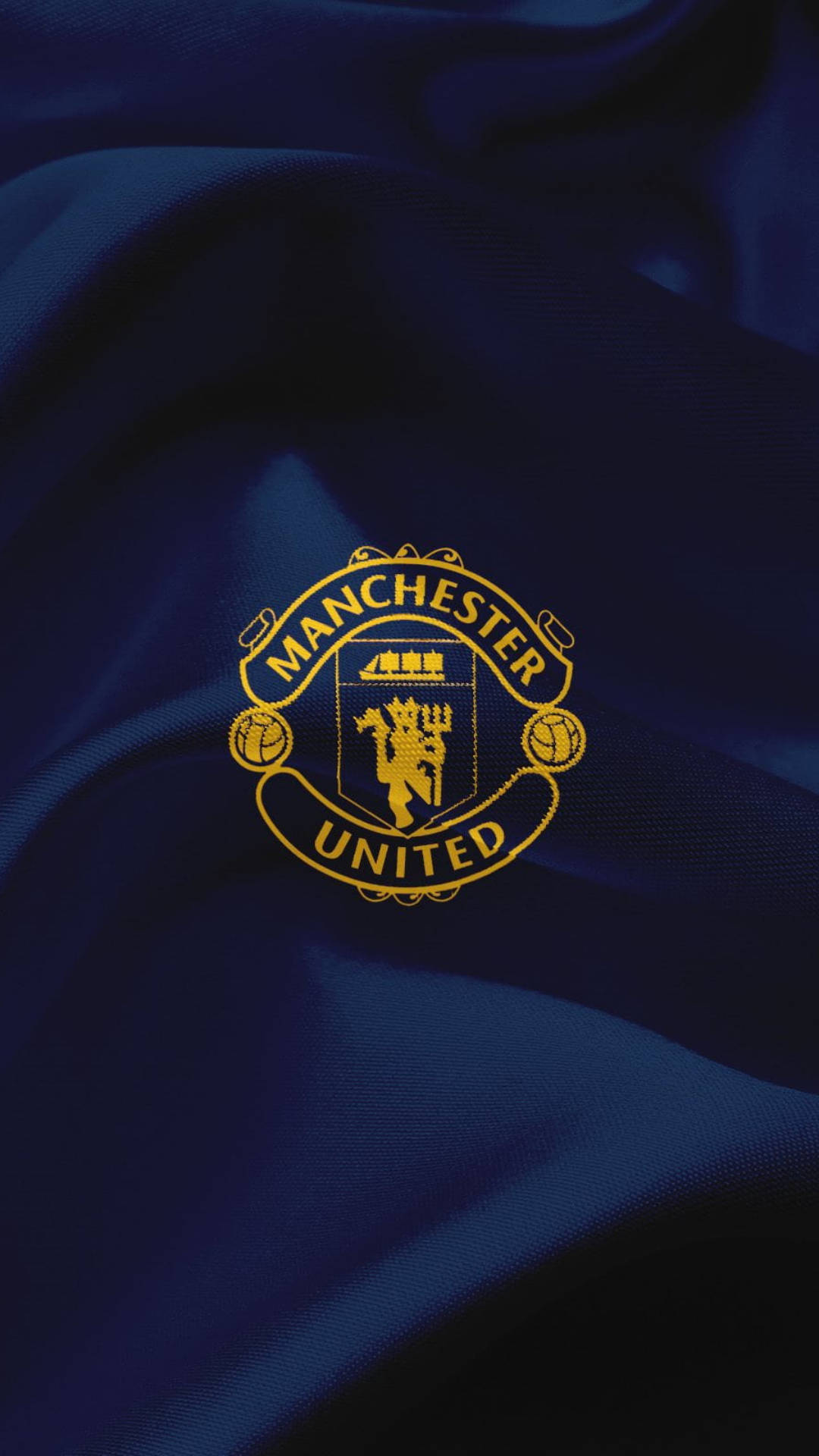 Blue Silk Manchester United Mobile Wallpaper