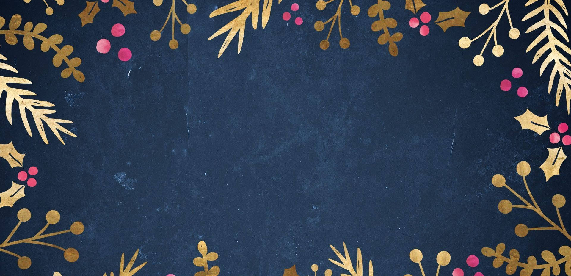Blue Simple Christmas Festive Illustration Wallpaper