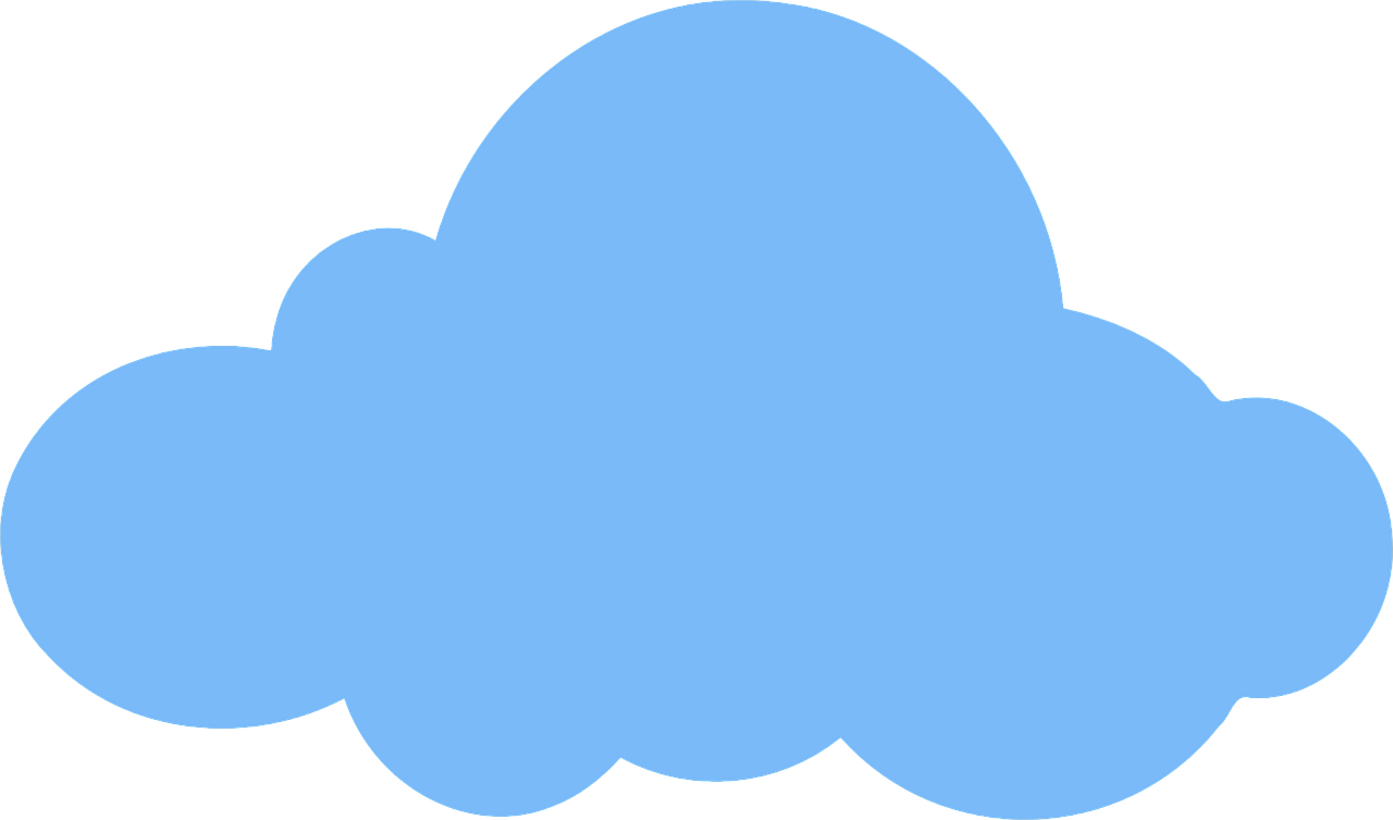 Blue Simple Cloud Clipart PNG