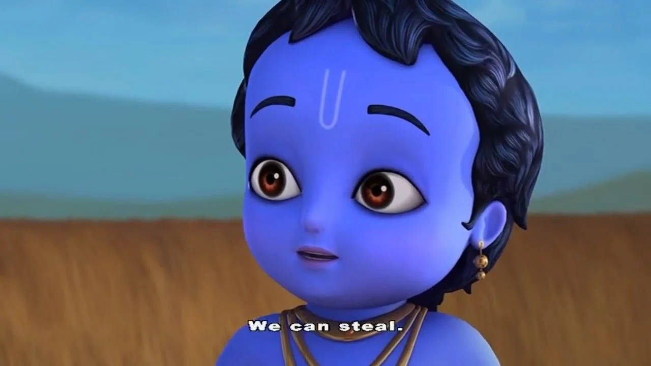 Blue-skinned Little Krishna