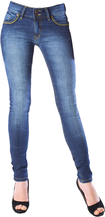 Blue Skinny Jeans Product Display PNG