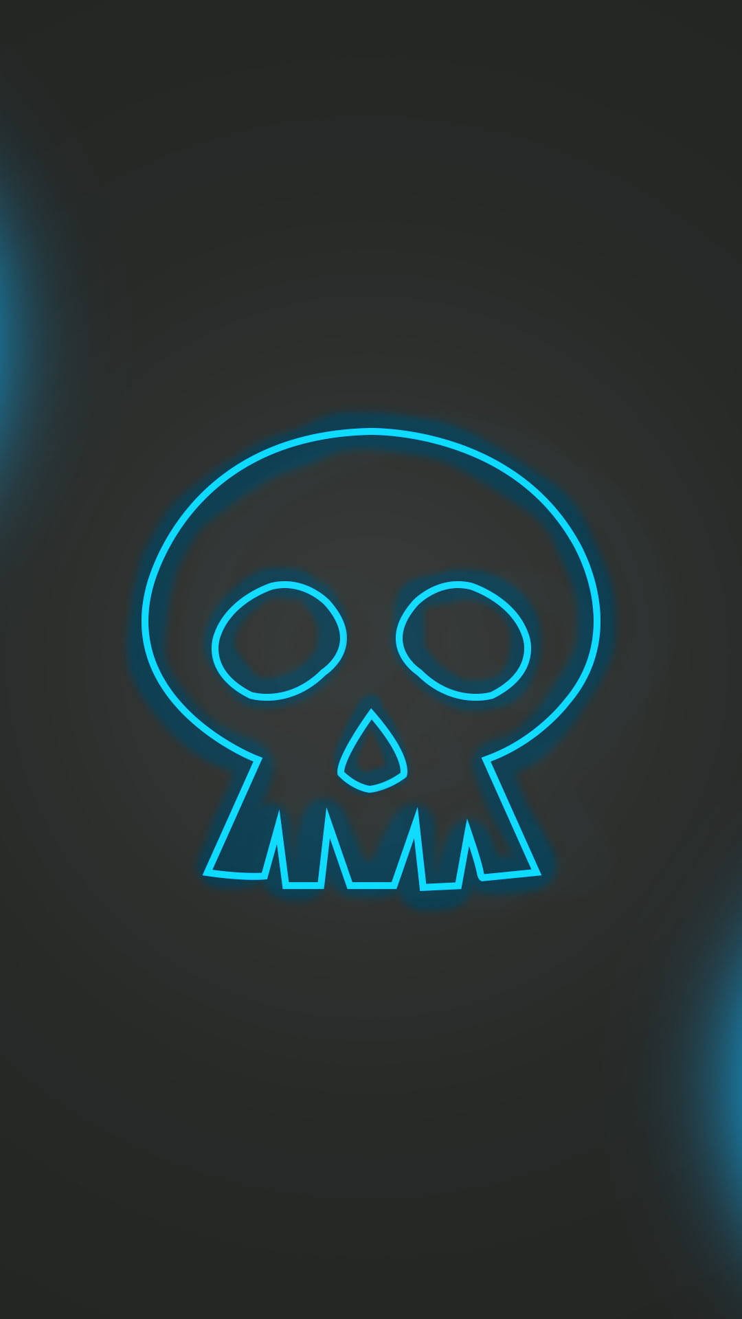 Blue Skull Neon Aesthetic Iphone Wallpaper