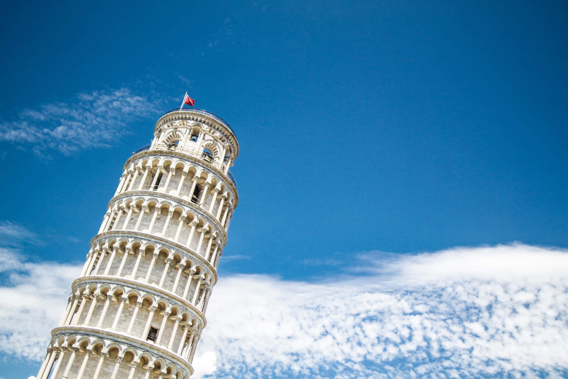 Blue Sky And Tower Of Pisa Wallpaper