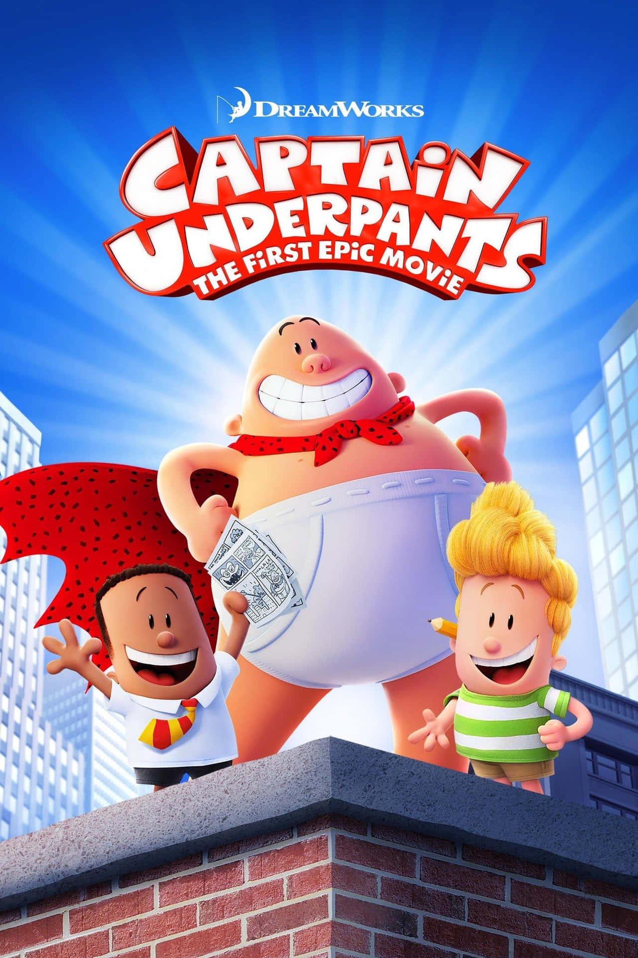 Blue Sky Behind Captain Underpants: The First Epic Movie Wallpaper