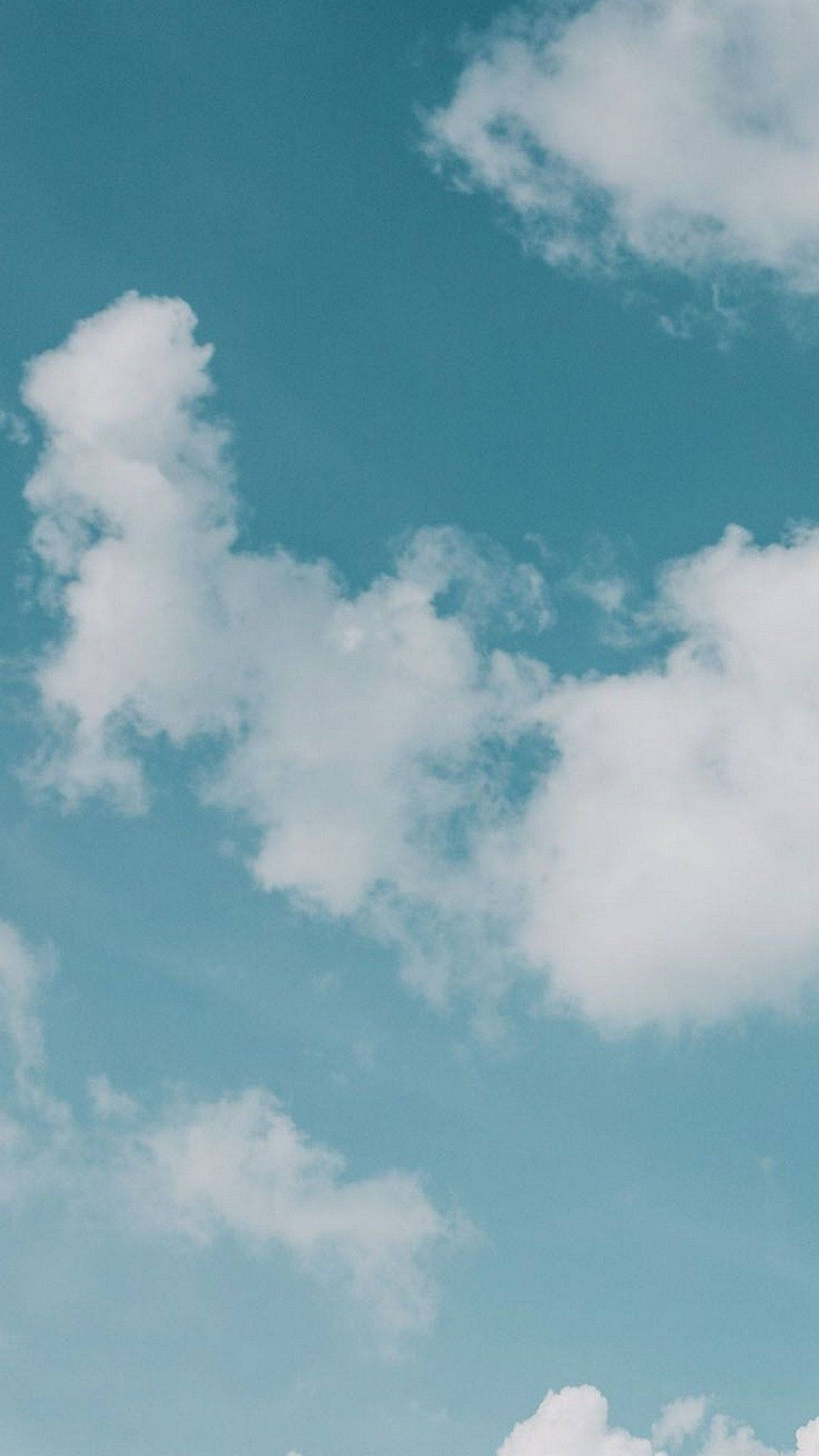 Blue Sky Clouds Aesthetic Tablet Wallpaper