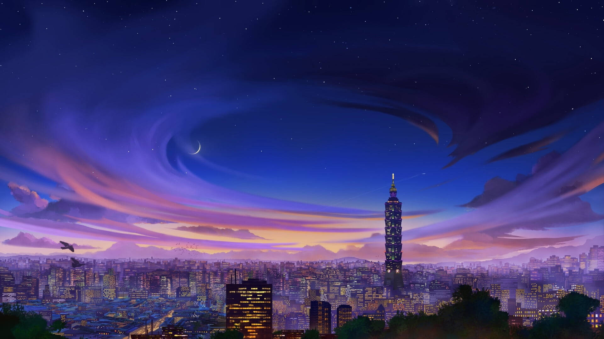 Blåhimmel Taipei. Wallpaper