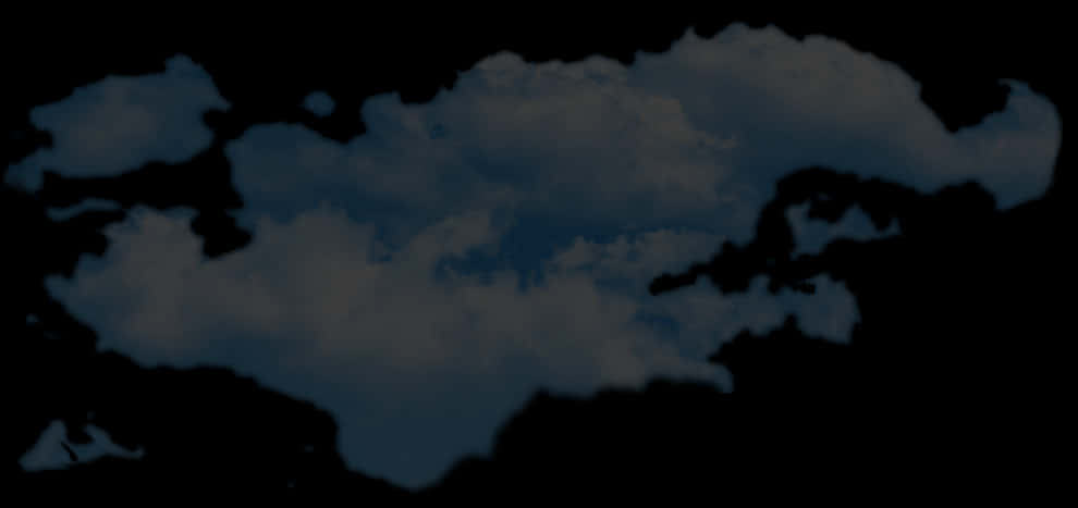 Blue Sky Through Dark Clouds PNG