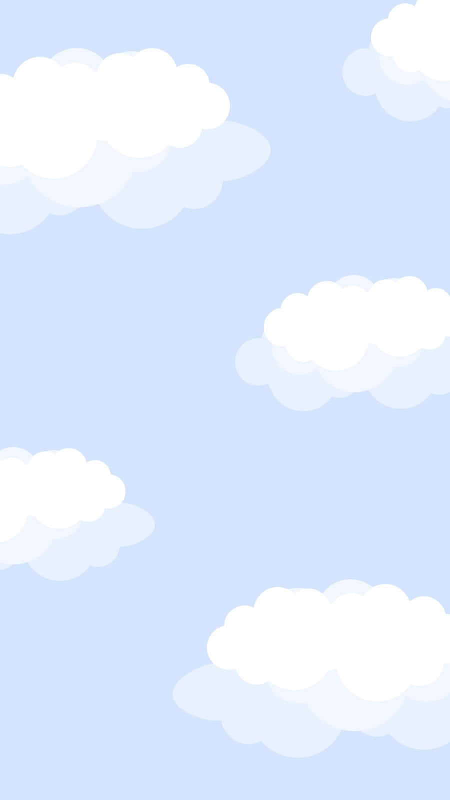 Blue Sky White Clouds Aesthetic Wallpaper