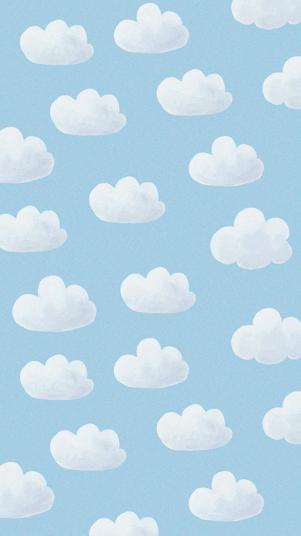 Blue Sky White Clouds Pattern Wallpaper