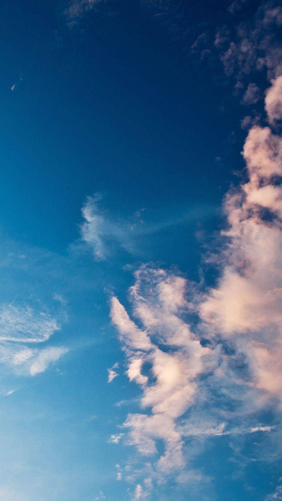 Blue Sky With Soft Clouds Wallpaper