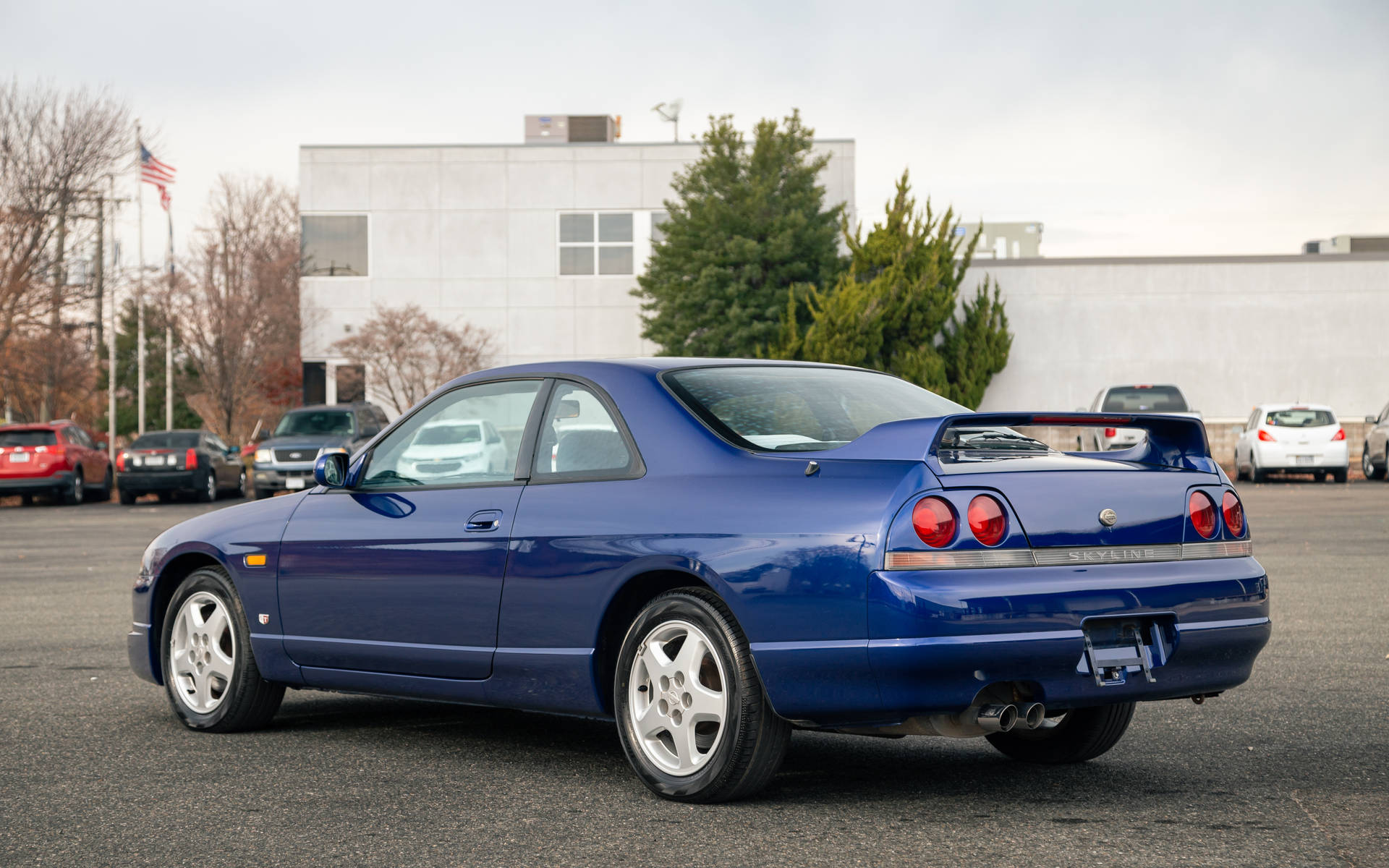 Blue Skyline Car Without License Plate