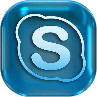 Blue Skype Icon PNG