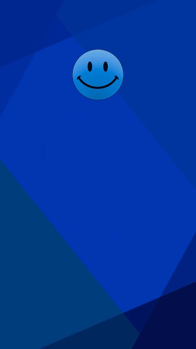 Blue Smiley Face Abstract Background.jpg Wallpaper
