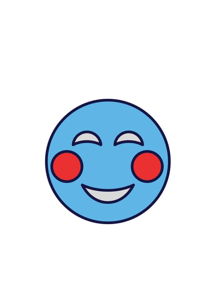 Blue Smiley Face Emoji Wallpaper
