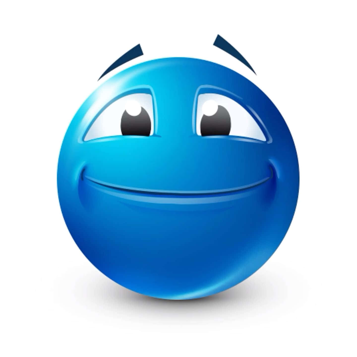 Blue Smiley Face Graphic Wallpaper