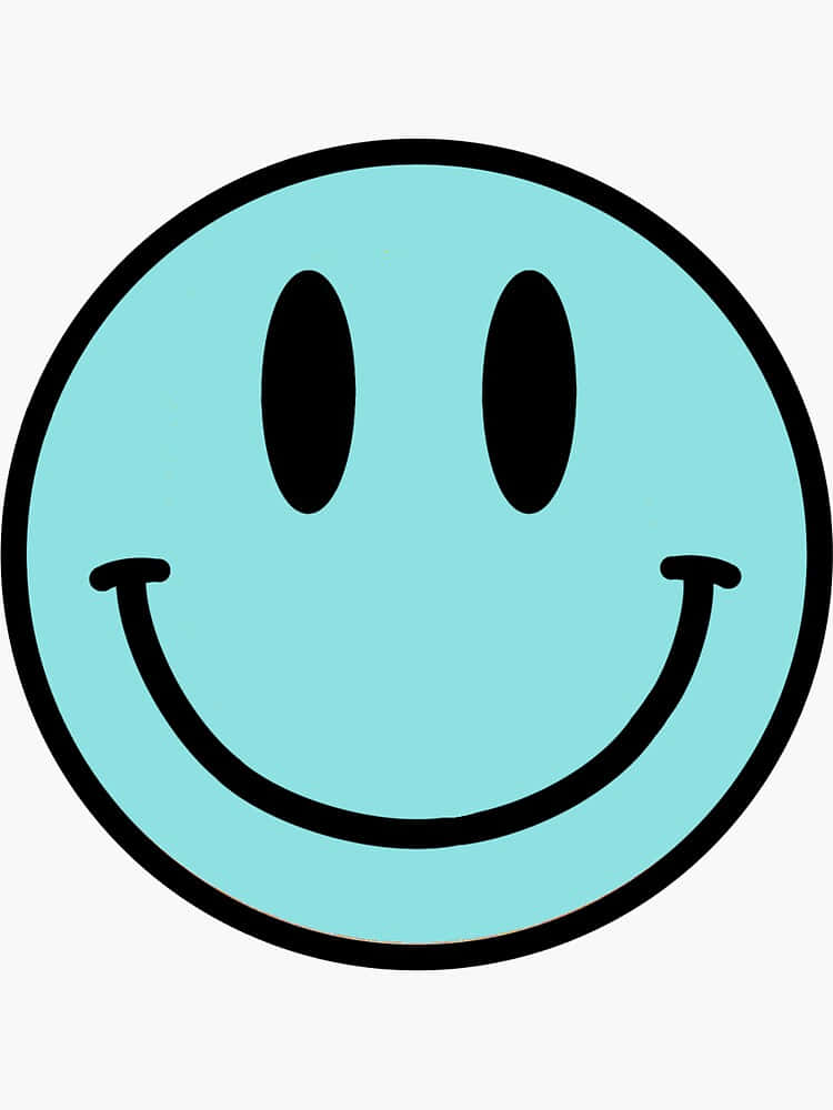 Download Blue Smiley Face Graphic Wallpaper | Wallpapers.com