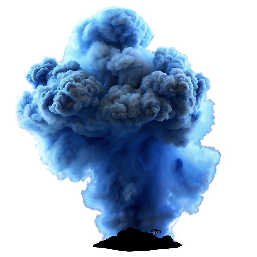 Blue Smoke Explosion Png Ime65 PNG