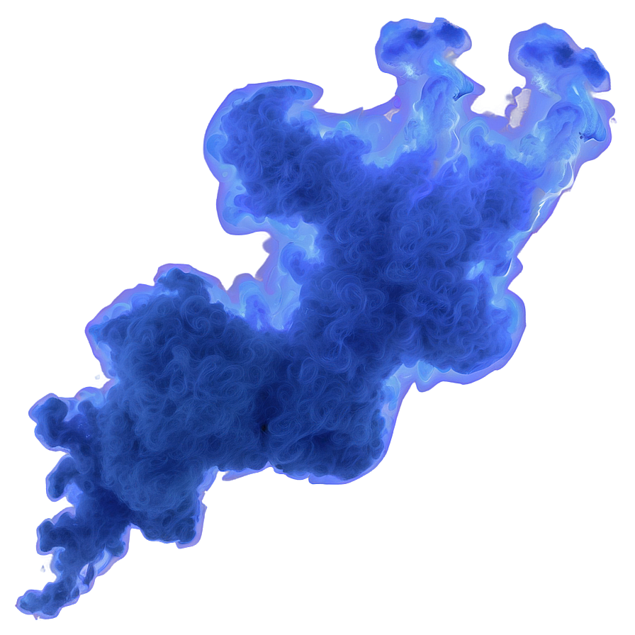 Blue Smoke Frame Png Oka PNG