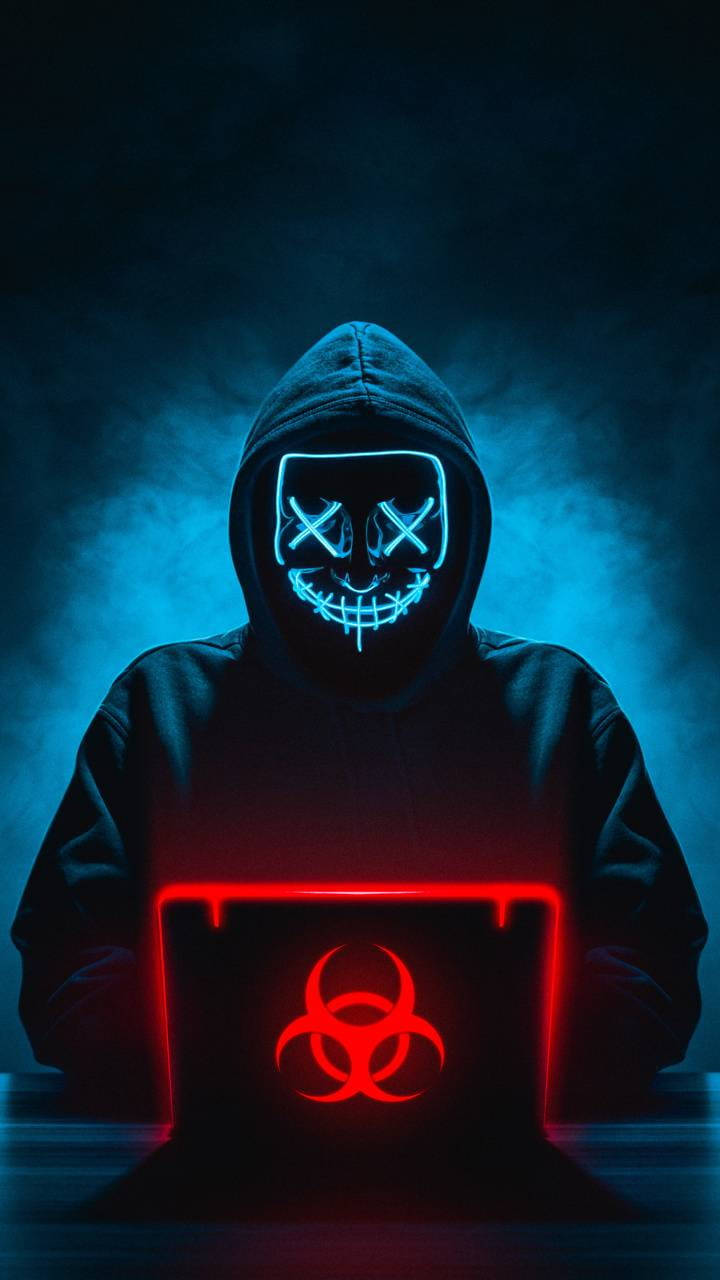 Blue Smoke Hacker Mask